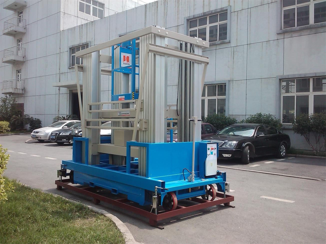 Aluminum Alloy Vertical Man Lift , 20m Aerial Lift Platform For One Person