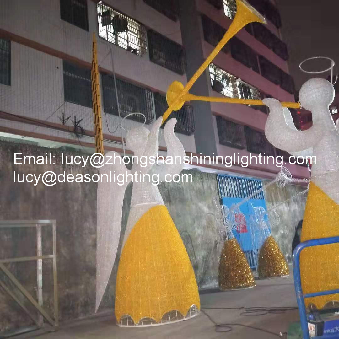 christmas lighted angel
