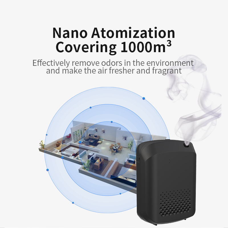 1000CBM Nano Atomization Large Coverage Aroma Diffuser 400ML Large Capacity Wall-mounted Essential Oil Diffuser With Bluetooth