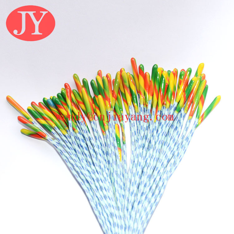 white color wholesale custom logo polyester cord with metal aglets yeezy