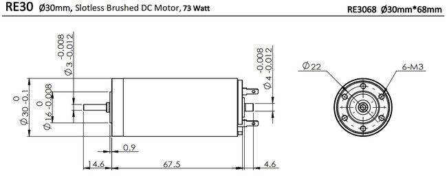 30mm coreless motor