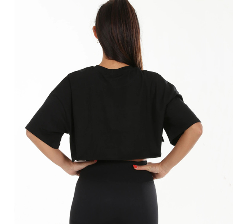 Fashion Cotton Spandex Tee Blank T Shirts Loose Crop T Shirt