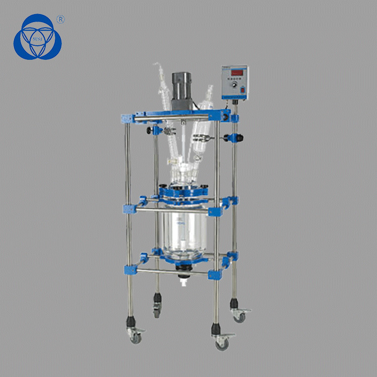 High Precision Double Jacketed Glass Reactor , Lab Glass Reactor Corrosion Resistant