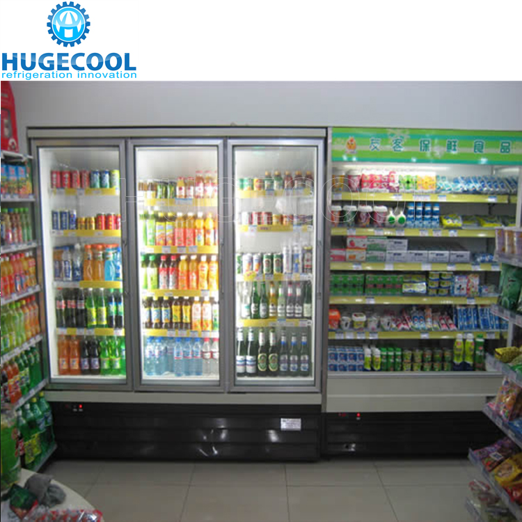 Single Temperature Convenience Store Fridge Beverage Cooler Air Cooling Type
