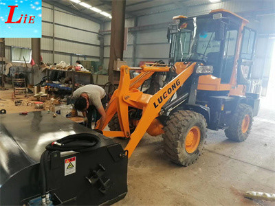 Chinese mini wheel loader with sweeper attachments for sale