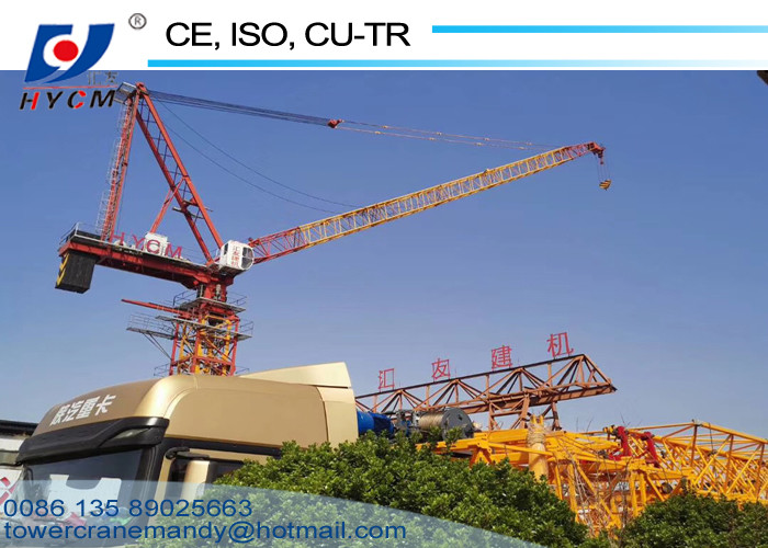 D5020 50Meters Jib Luffing Tower Crane 10tons Max. Load 2*2*3m Mast Section Size
