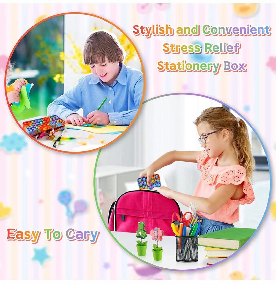 185*95*40cm Food Grade Silicon Bubble Pencil Bag for Unisex Sensory Push and Storage