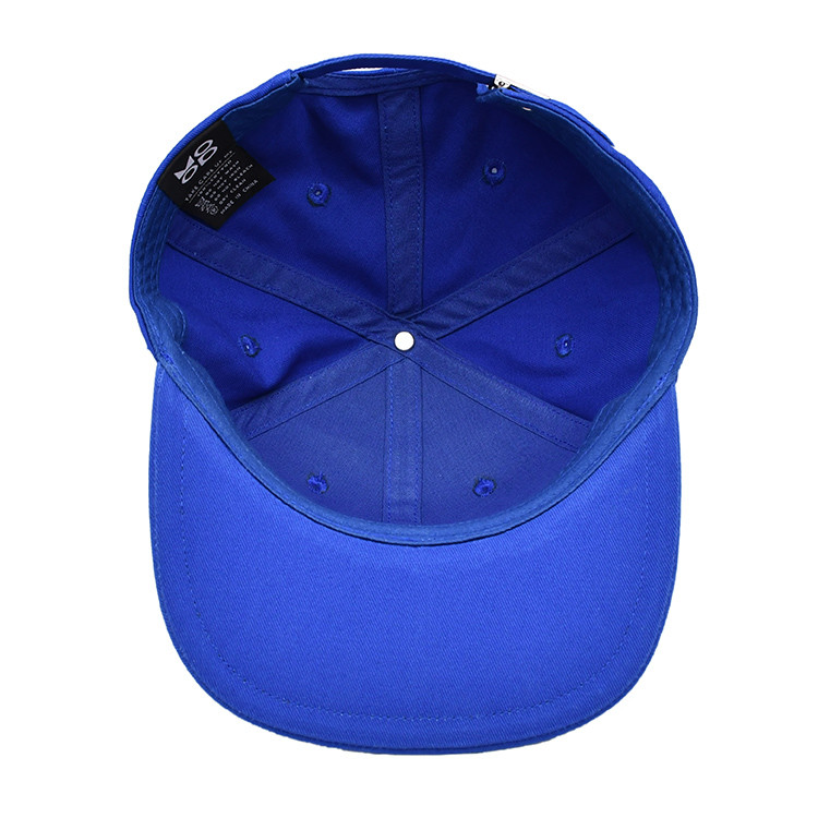 Custom Fitted Hat Unstructured Snapback Cap 3d Puff Embroidery Blue Snapback Hats Caps