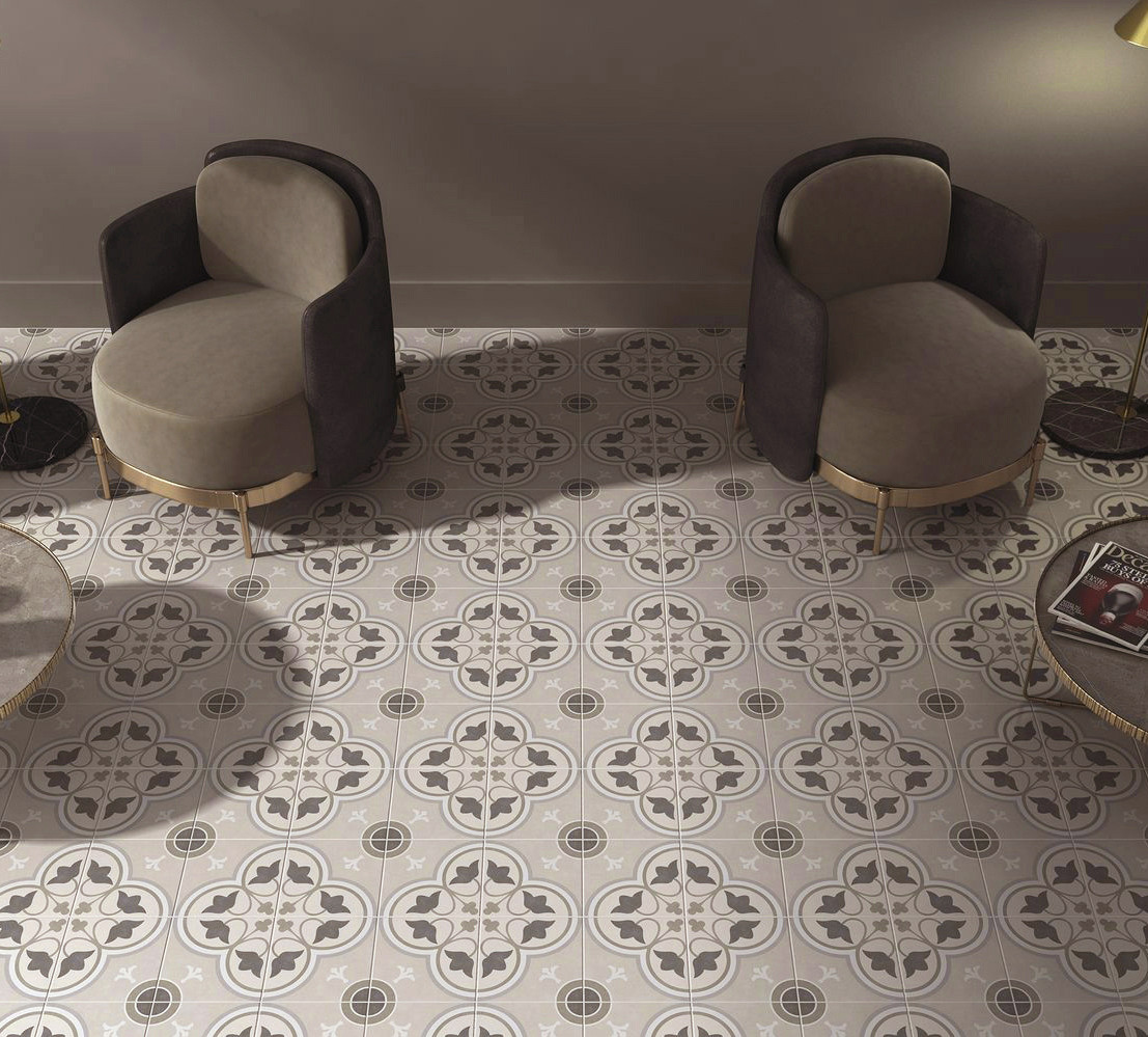 4 Styles Eco-Friendly 200x200mm Interior Wall And Floor Ceramic Rustic Tile For Restaurant And Living Room