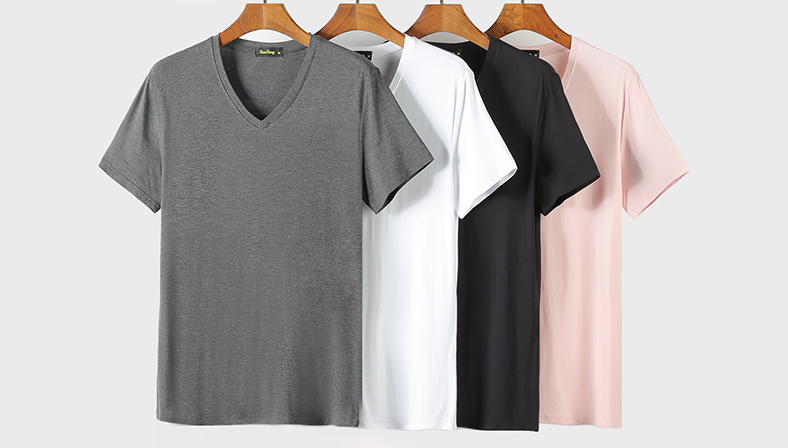 Sports Style Organic Bamboo T Shirt For Male OEM Service Multi Color