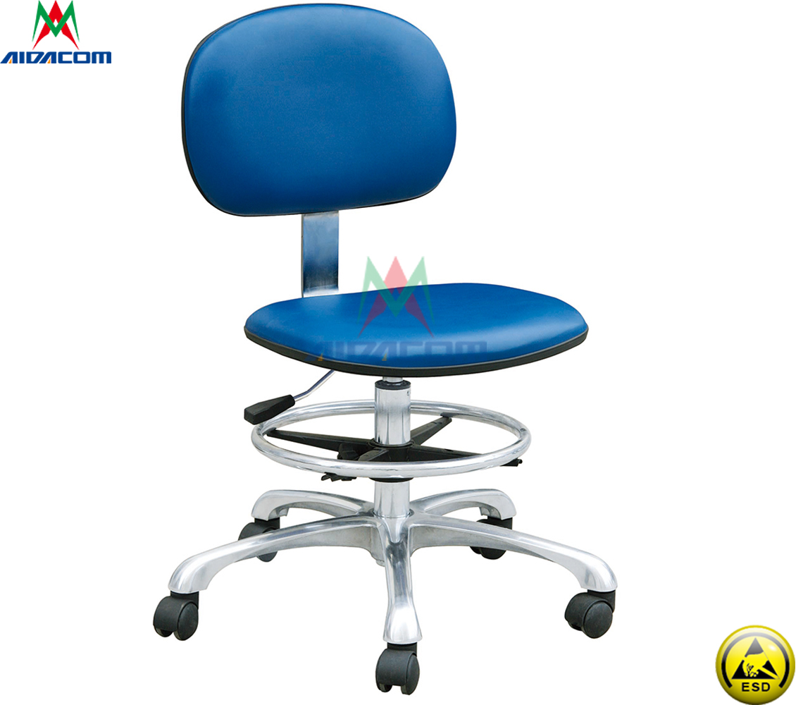 Cleanroom 10e8 Ohm 620mm Adjustable ESD Antistatic Chair