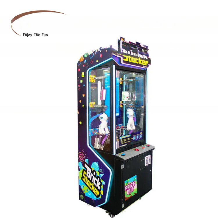 Coin Operated Brick Stacker Gift Game Machine CE Certificated