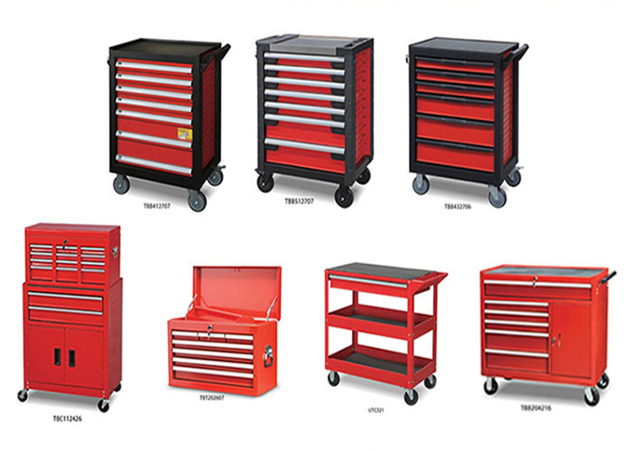 Heavy Duty Color Customizable 6 Drawer Tool Box Garage Storage With Door