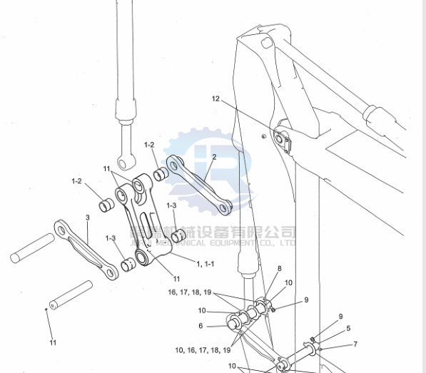 YN12B11156F1 Link Bucket Excavator Undericarriage Parts For skSK200-8 SK210LC-8