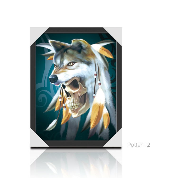 Decorative Animal Design 3d Lenticular Image PET Printing Service PS Frame High Definition
