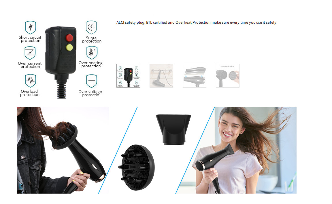 Professional Home Ionic Hair Dryer With DC Motor