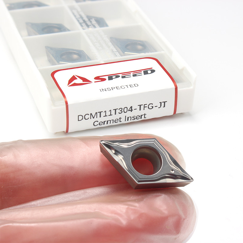 Speed Machining DCMT11T304 Cermet Inserts with Good Chemical Resistance for Precision Turning