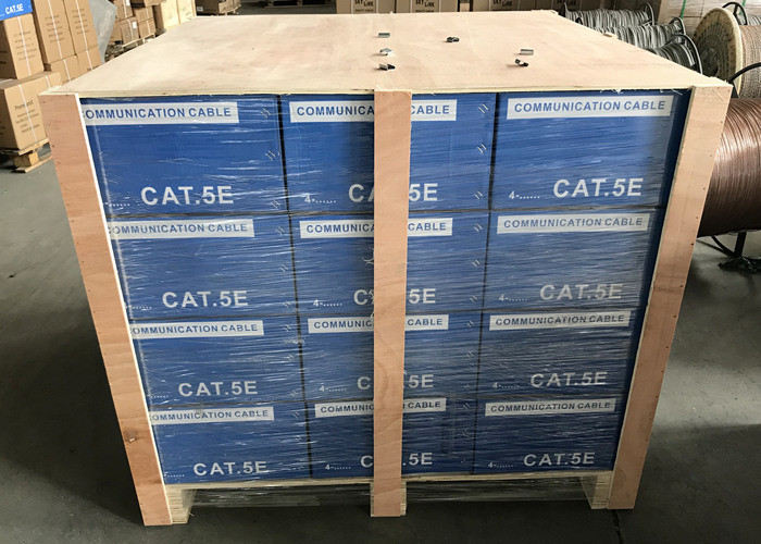 Computer Unshielded Bulk Cat5e Cable PR04 0.48 24AWG CU 4 Pair Bare Copper