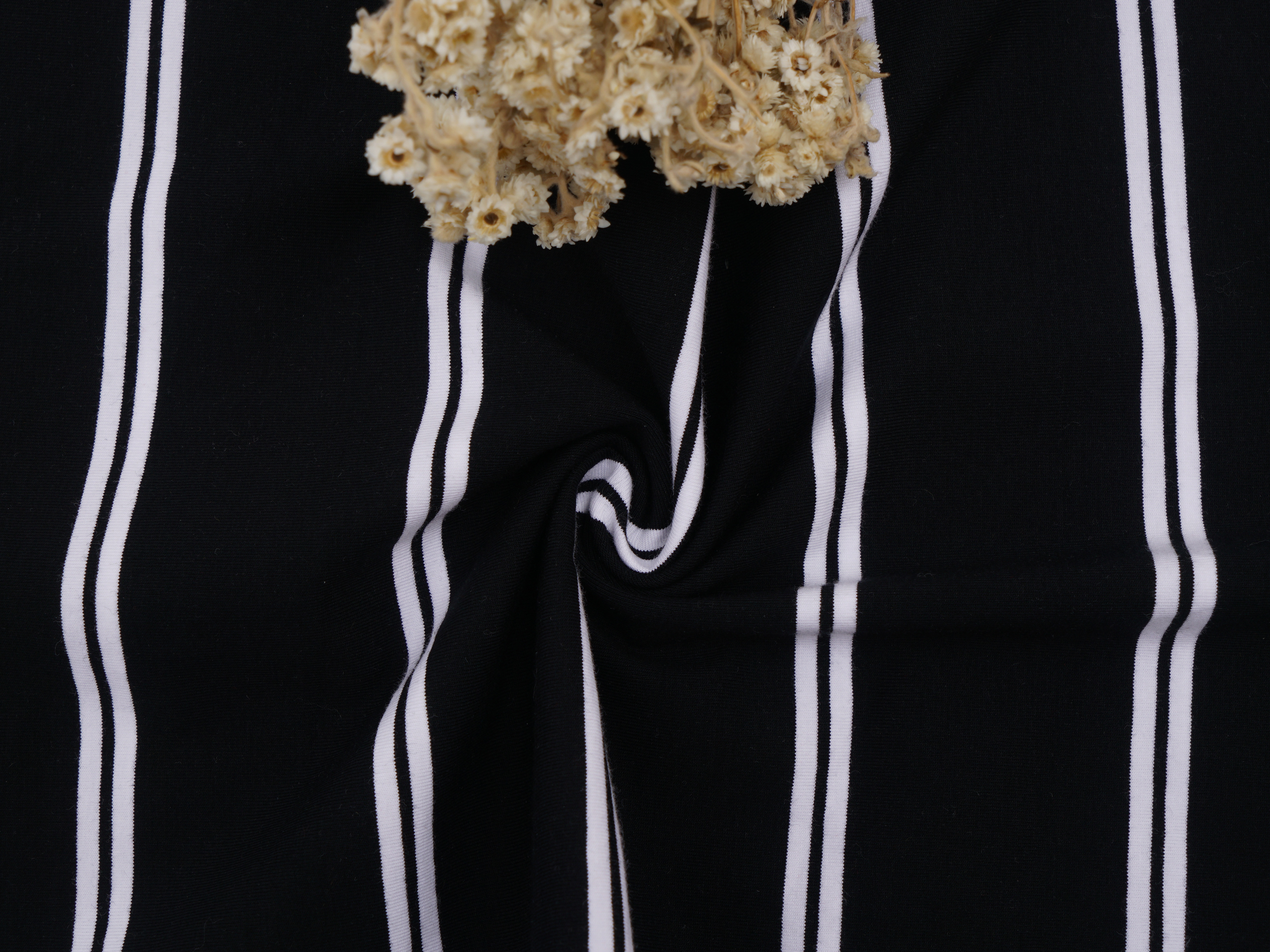Classic And Durable Elastic Sweat-Absorbing Striped Material Fabric For Polo Shirt