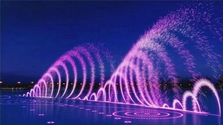 Music 3D Nozzle Fountain Signal Control Hotel High Spray