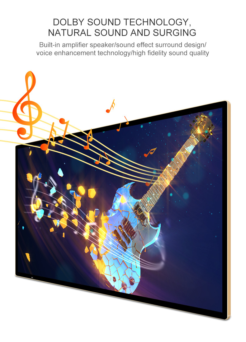 1920x1080 32 Inch Milk Tea Shop Catering Hang Touch Screen LCD Display TV