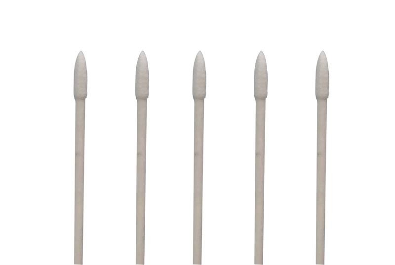 3 Inch Slim Paper Handle Cleanroom Consumables Lint Free Cotton Swabs