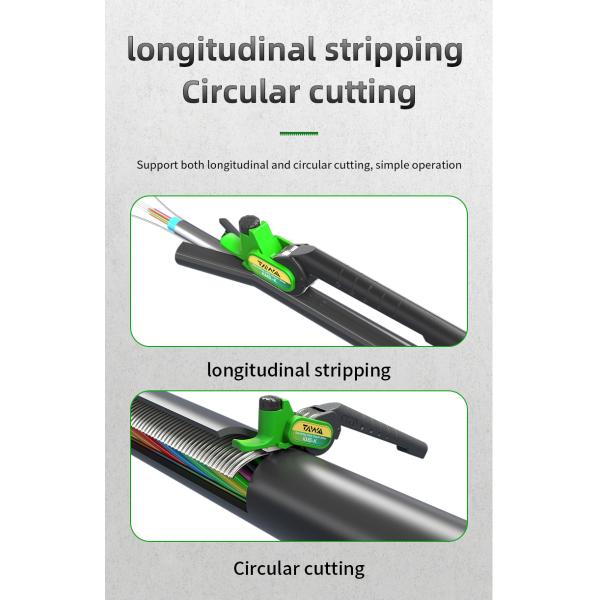 FTTH KMS-K Ratcheting Cable Slitter Machine Accessories Round Cable Sheath Cable Slitter Machine
