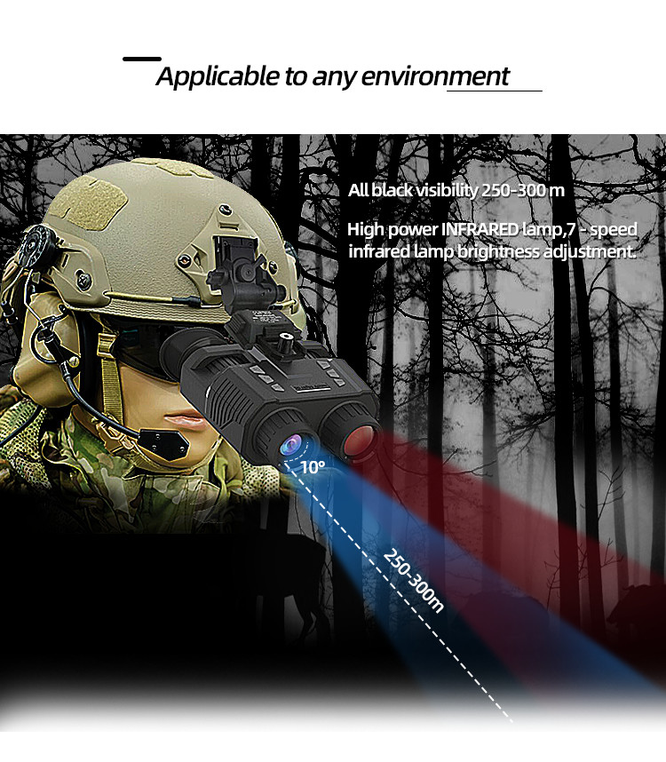 Binocular Infrared Night Vision Camera Naked Eye 3D Viewing Scope For Wildlife