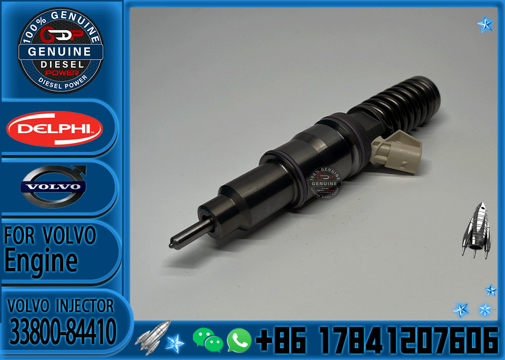 Common Rail Injector 33800-84400 33800-84410 3380084400 BEBE4C09101 for Hyundai Truck D6CB Diesel Engine