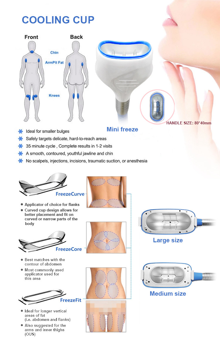 RF Fat Freeze Slimming Machine 360 Skin Tightening Cryolipolysis Equipment