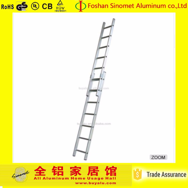 Aluminum Ladder 12 Meter Silver White Step Ladder 150kg Max Load