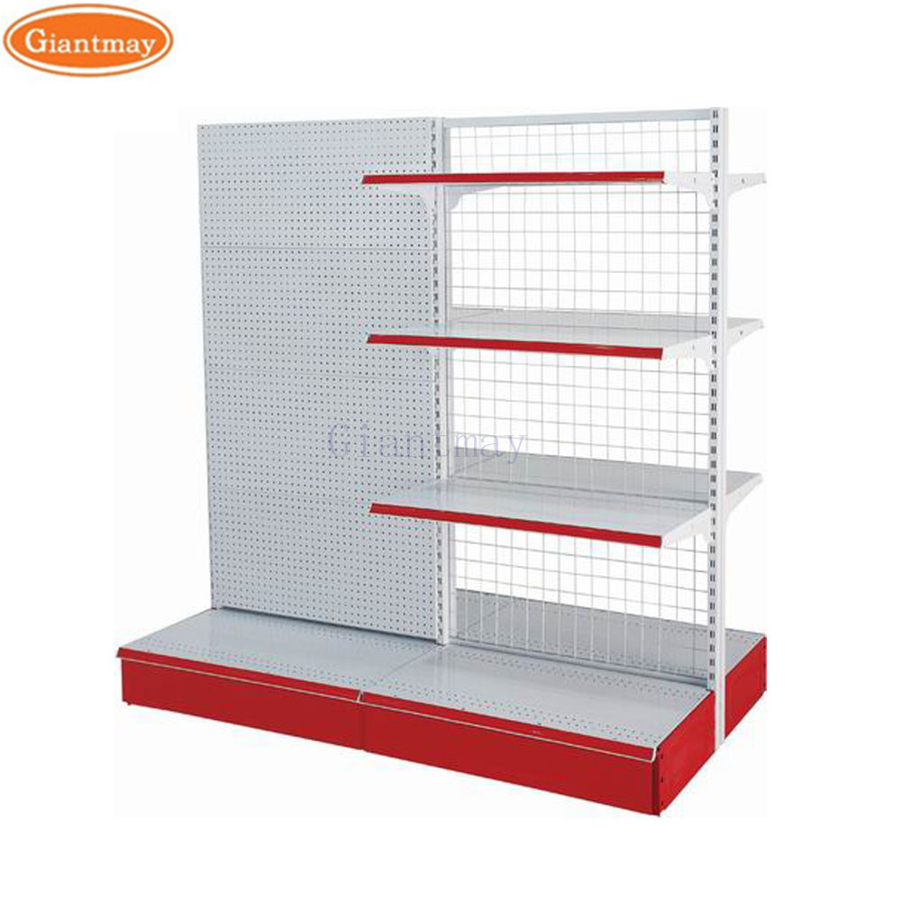 Heavy Duty Gondola Retail Display Racks Cosmetics Supermarket Display Shelf