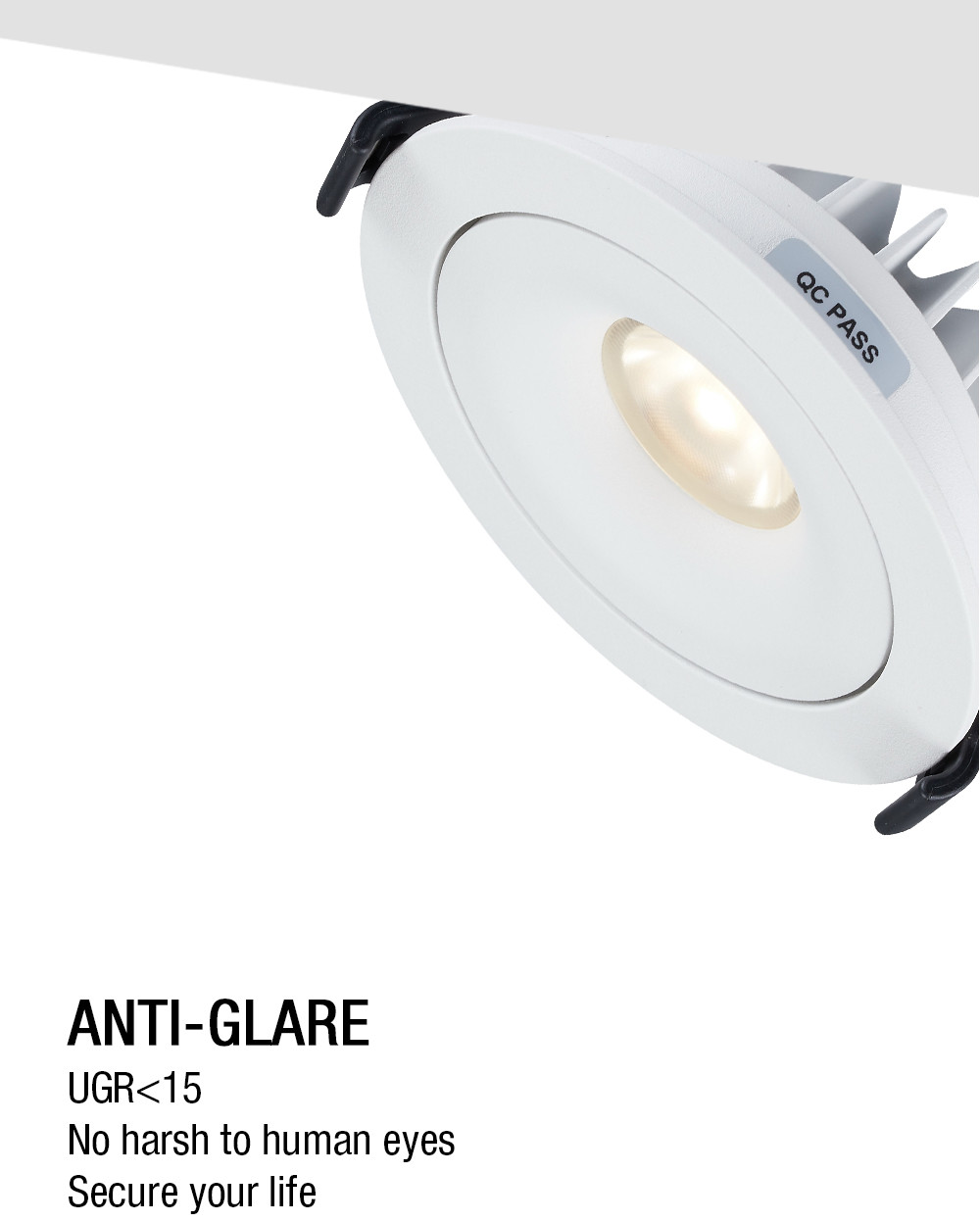 9W Aluminum COB Dimmable LED Downlights Tiltable IP54 Cutout 83mm