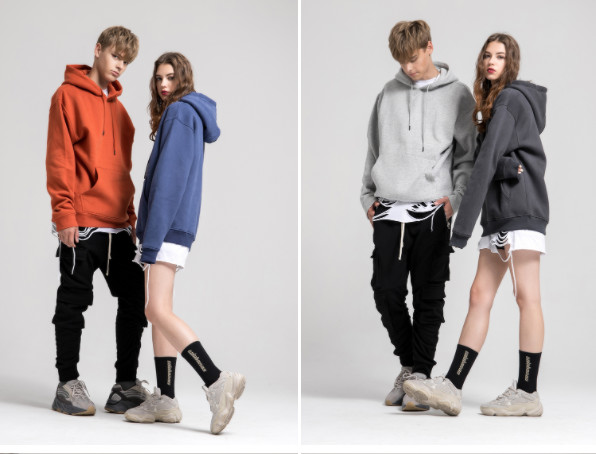 Blank Logo Plain Cotton Hoodies Unisex Plain Hoodies Breathable Lined