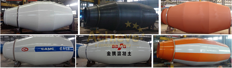 2 cubic to 20 cubic Cement Truck mixer upper structure Agitator tank  Concrete  mixing drums for ZOOMLION SANY LIUGONG