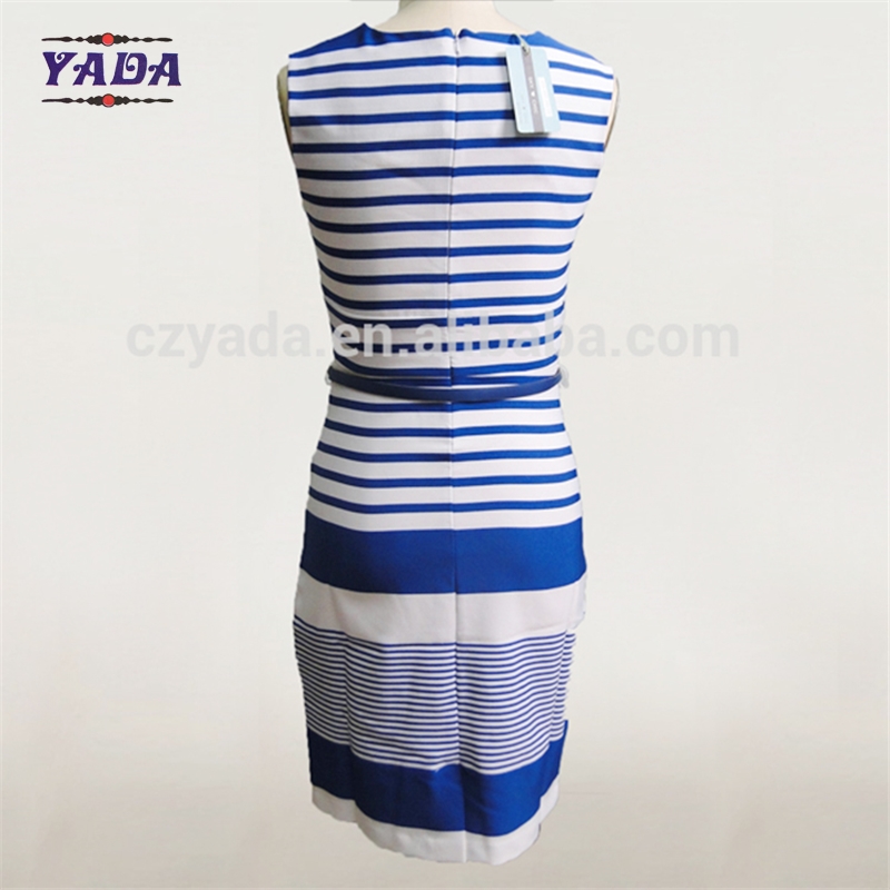 Ladies elegant casual print womens t shirt women's sleeveless latest dress pattern with high quality
