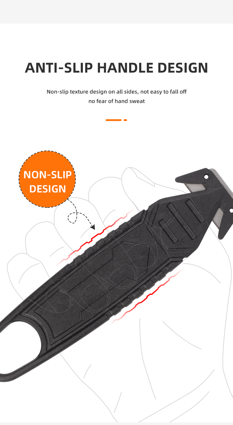 Multifunction Two Sided Concealed Blade Recessed Blade Safety Box Carton Cutter Film Cutter Knife