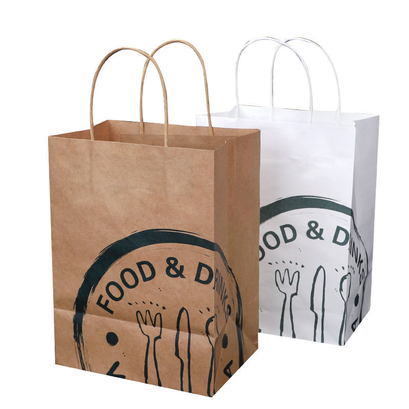 Different Size Versatile Brown Kraft Paper Bag with Handle Eco-friendly Highest Grade Materials for Packaging