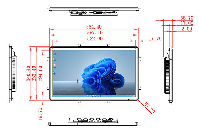 23.6-Inch Windows Vision Panel for Energy Infrastructure, Factory Systems, Security Displays, and Smart Home Control Hubs