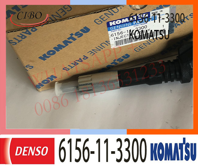 6156-11-3300 KOMATSU Diesel Engine Fuel Injector 6156-11-3300 095000-1211 SAA6D125 PC400-7 PC450-7 Engine D85EX-15