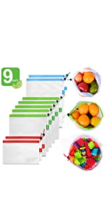 mesh bag, produce bags, reusable produce bags, mesh bags for vegetables, mesh bags drawstring