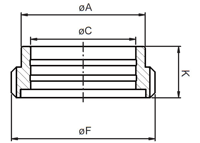 Dimension of Sanitary SMS Union -SMS Expanding Male – Sanitary Fitting