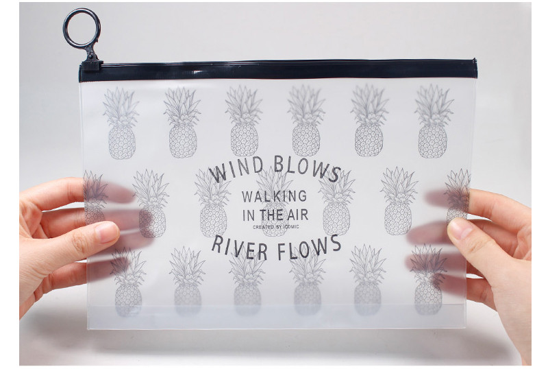 Cartoon Clear Woman Portable Transparent Travel Pvc Makeup Bag