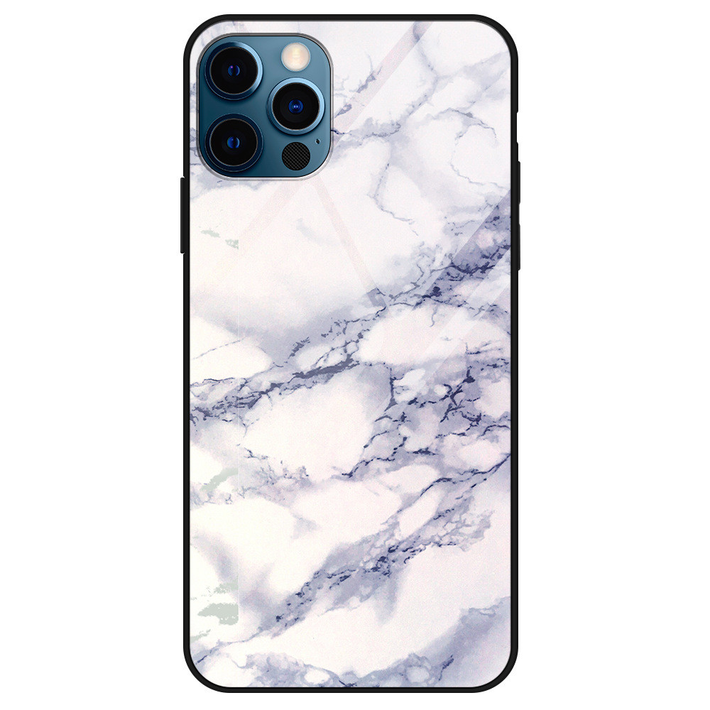 Glass Marble Phone Case Scratch Proof Soft Bumper Half Wrapped For Iphone
