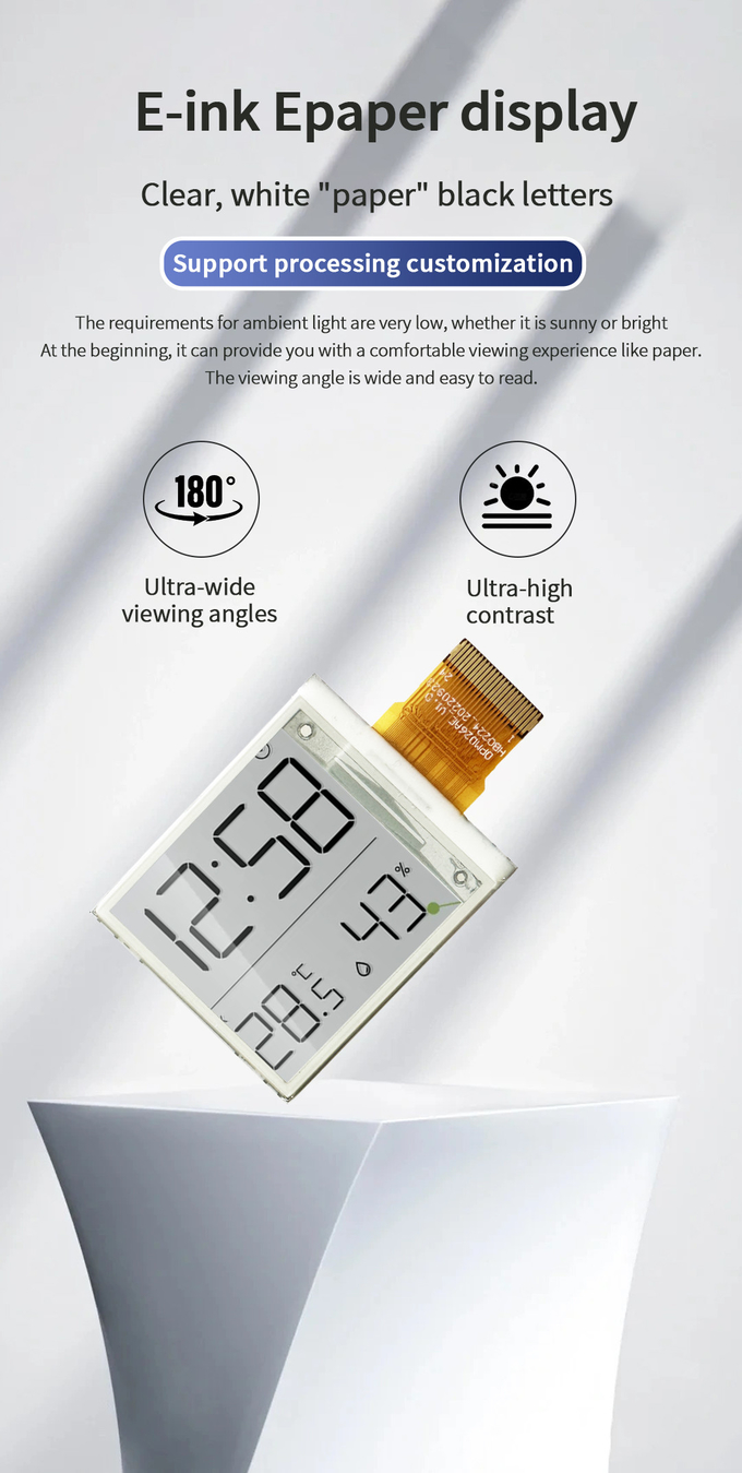 E Ink Paper Display Module Resolution 152x152 2.9 Inch 24PIN Pixel Pitch 181x181