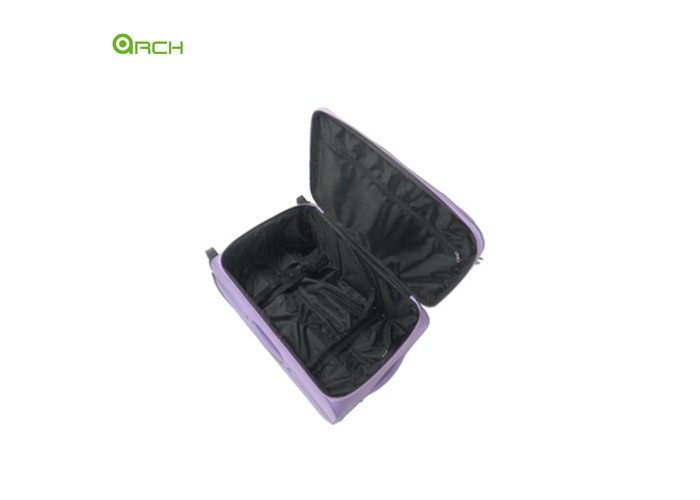 600D Polyester Soft Sided Luggage with One Front Pocket and skate wheels