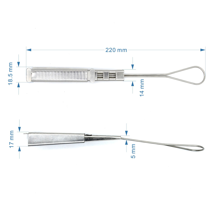 UV Resistant Thermoplastic Plastic Flat Telecom Fiber Optic Cable Drop Wire Clamp for FTTH