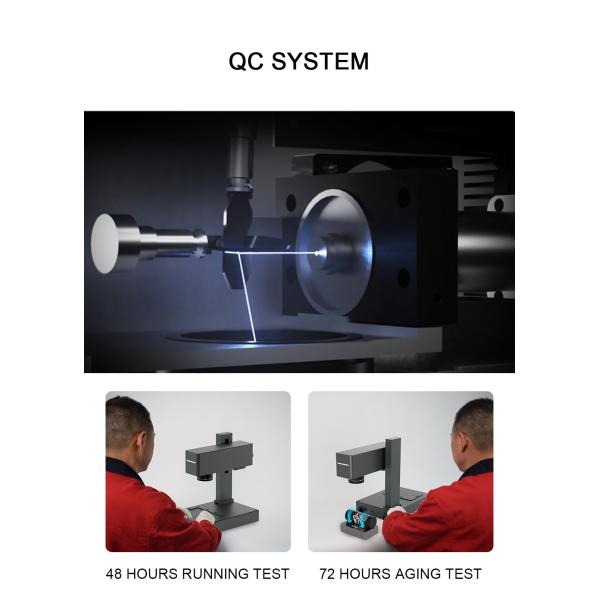 Rotatable Automatic Laser Marking Engraving Machine Red And Blue Dual Light