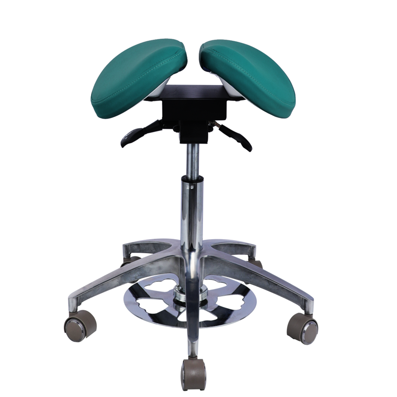 Beauty Salon Comfortable chair Green Micro Fiber dentist stool Saddel Shape Dentist Chair