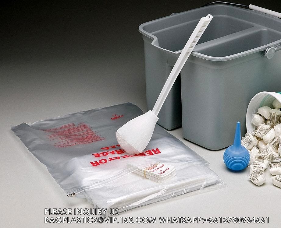 Reclosable, Recyclable, Sustainable, Reusable Respirator Storage Bags - 12"X15" Respirator Storage Bag W/Zipper